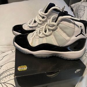 Nike Kids Air Jordan Black and White Sneakers